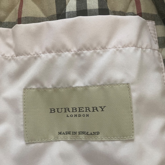 Burberry London Pink Quilted Plaid Nova Check Lined Jacket - Picture 6 of 6